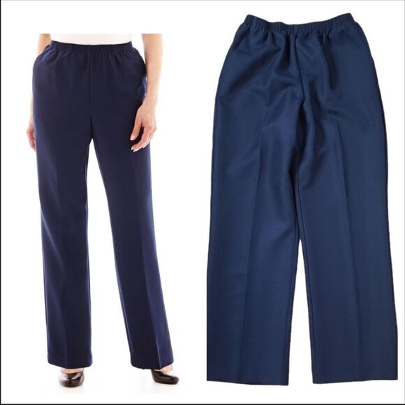 Alfred Dunner Straight Pull-On Pants Size 10P - Picture 1 of 12